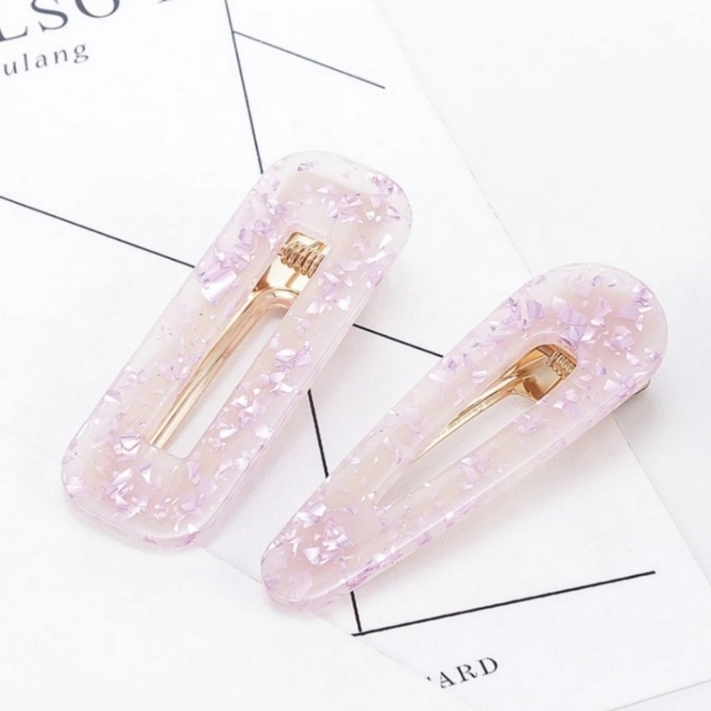 Resin 2 Large Hair Clip Set